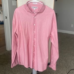 Express large extra slim fit red dress shirt